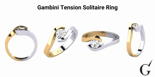Gambini Tension Solitaire Ring