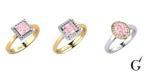 Halo Pink Diamond Rings