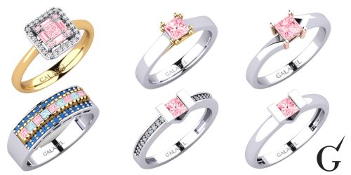 Princess Cut Rosa Diamant Ringe: Eine seltene Darstellung von Schönheit und Eleganz