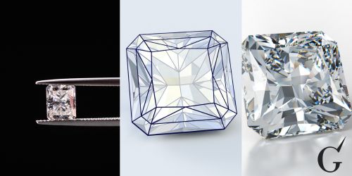 What is an Engagement Ring with a Diamond Cut in the Radiant Cut?
