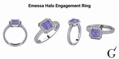 Emessa Halo-Verlobungsring