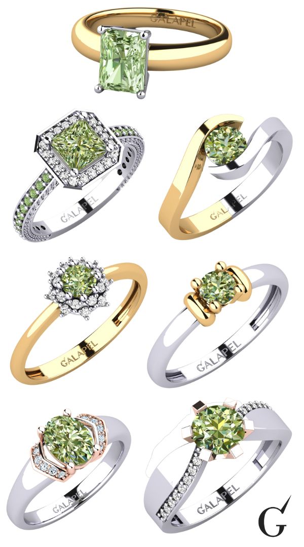 Green Diamond Rings