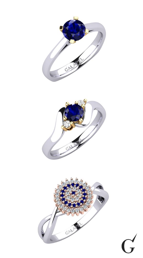Blue Saphhire Engagement Rings