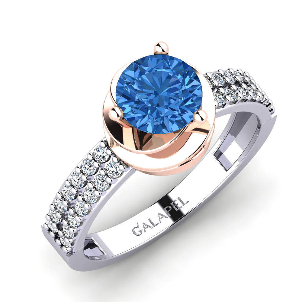 Blue Swarovski Ring